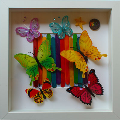 butterflies 3D frame